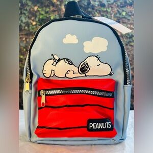 NEW Snoopy Mini Backpack – Peanuts Doghouse Bag | BNWT | Red & Blue